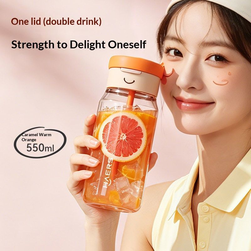 Portable Water Bottle Summer On-the-go Fruit Tea Cup