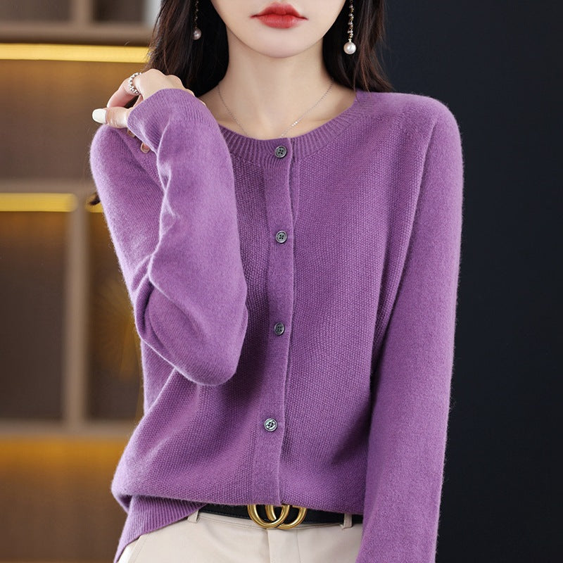 Osmanthus Needle Knit Cardigan For Women New AutumnWinter Korean-Style Design