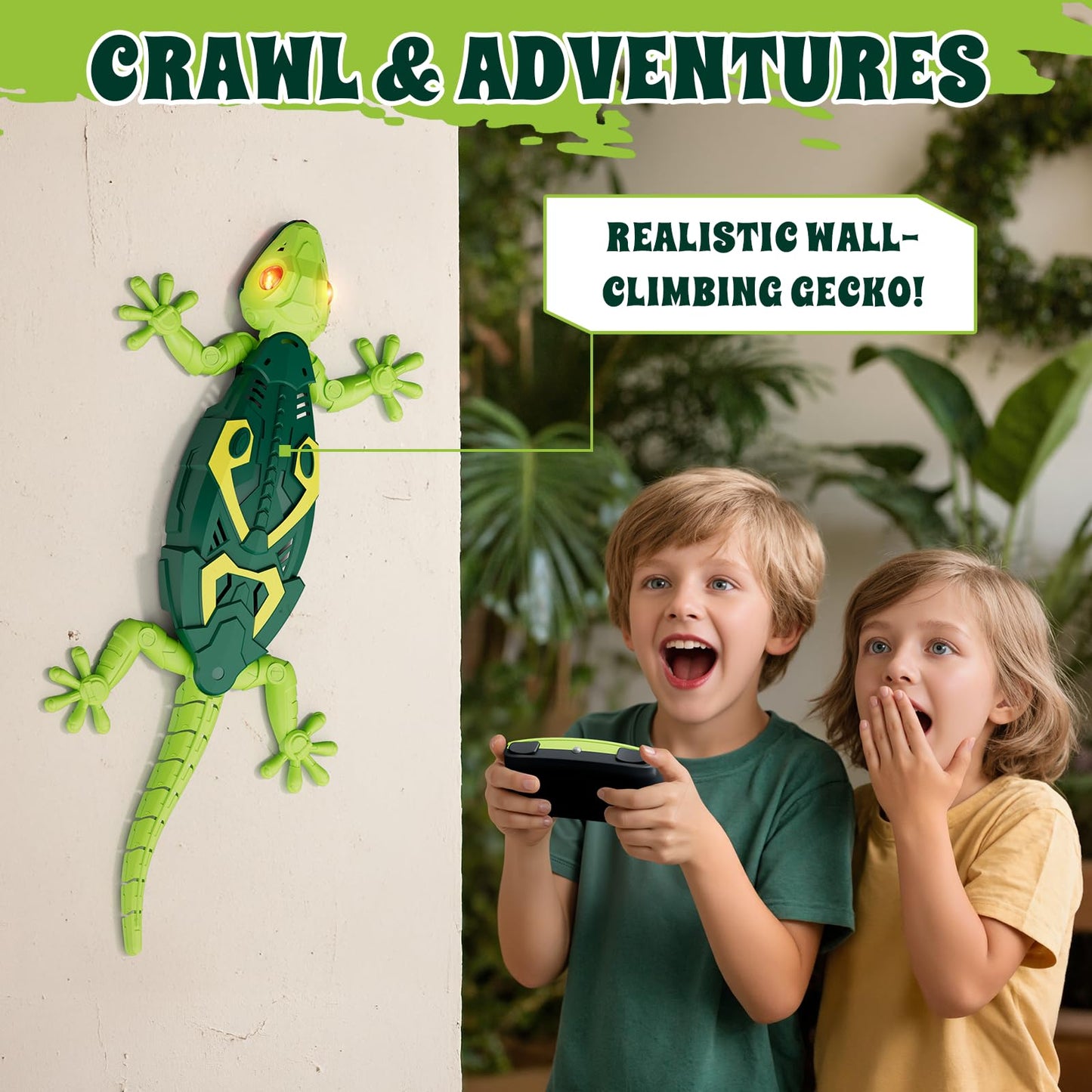 Realistic Wall-Climbing Gecko Toy  Birthday Gift For Children Aged 6