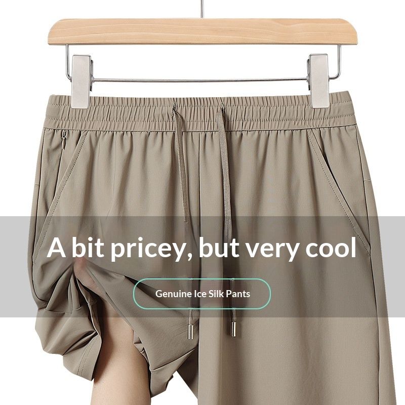 Ice-silk Cooling Shorts For Men Summer Loose-fit