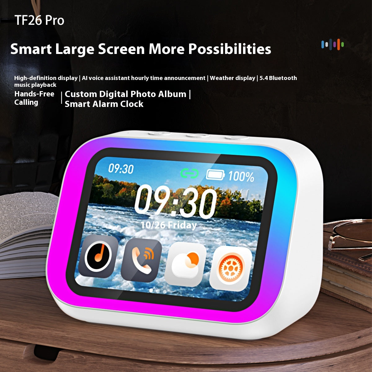 Household Multi-function Smart Bluetooth Audio Clock