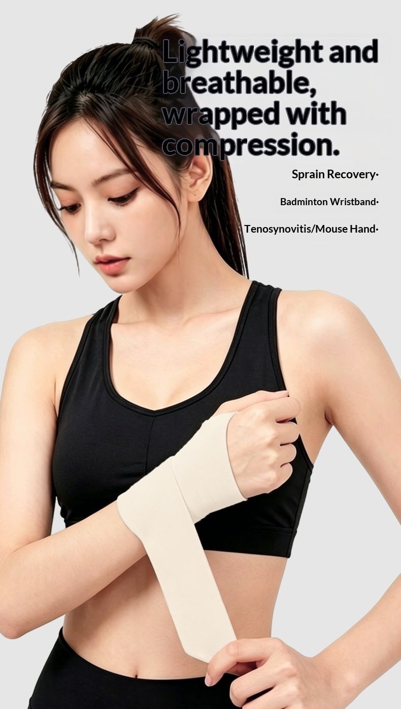 Wrap-Around Sports Wristband, Lightweight, Breathable, Tennis, Basketball, Fitness Training, Pressurized, Stable, Anti-Sprain Wrist Brace
