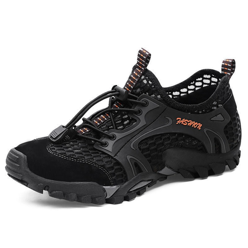 Korean-style Trendy Hiking Shoes With Breathable Mesh Uppers