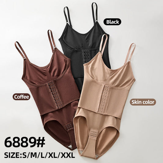 Cross-border Strap Hook-and-eye Strong Compression Shaping One-piece Swimsuit For Women, Which Gathers, Lifts The Bust, Slims The Waist, Lifts The Buttocks, And Shapes The Body. It Is A Waist-cinching