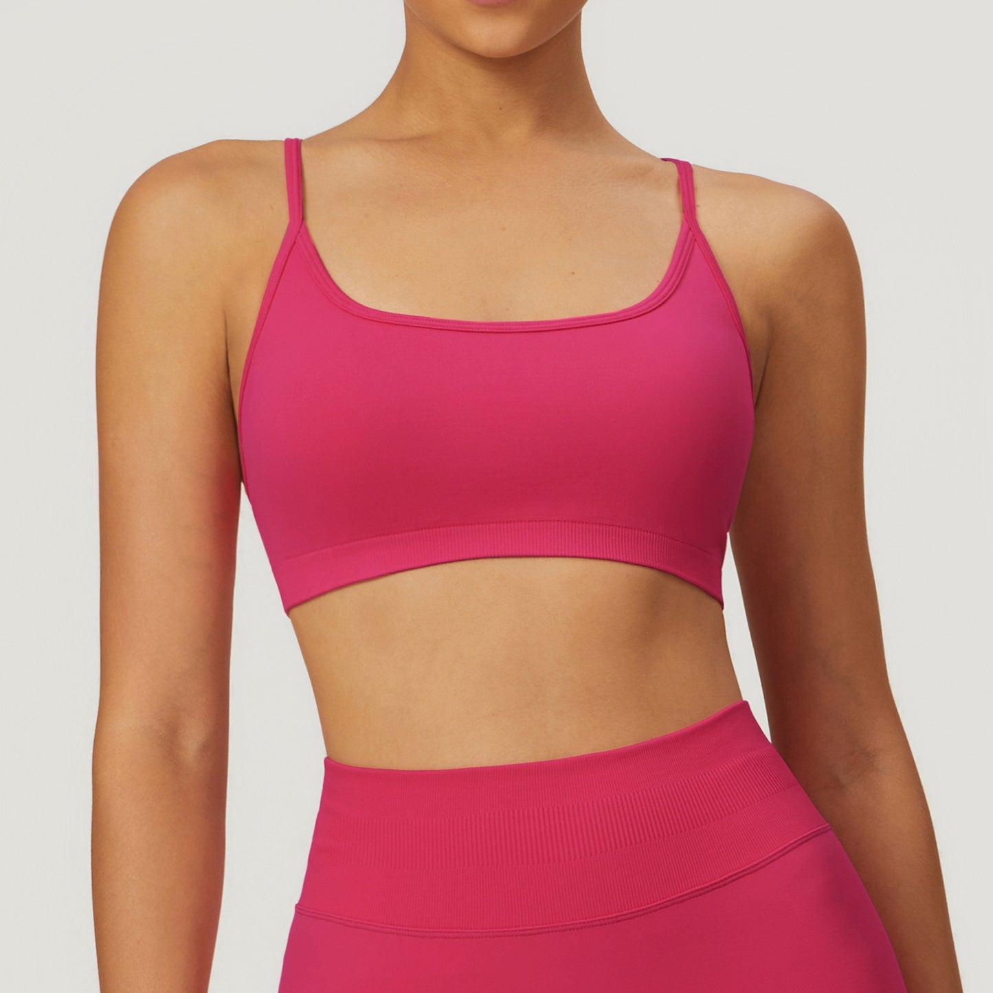 Sports Fitness Seamless Cross Beauty Back Yoga Bra