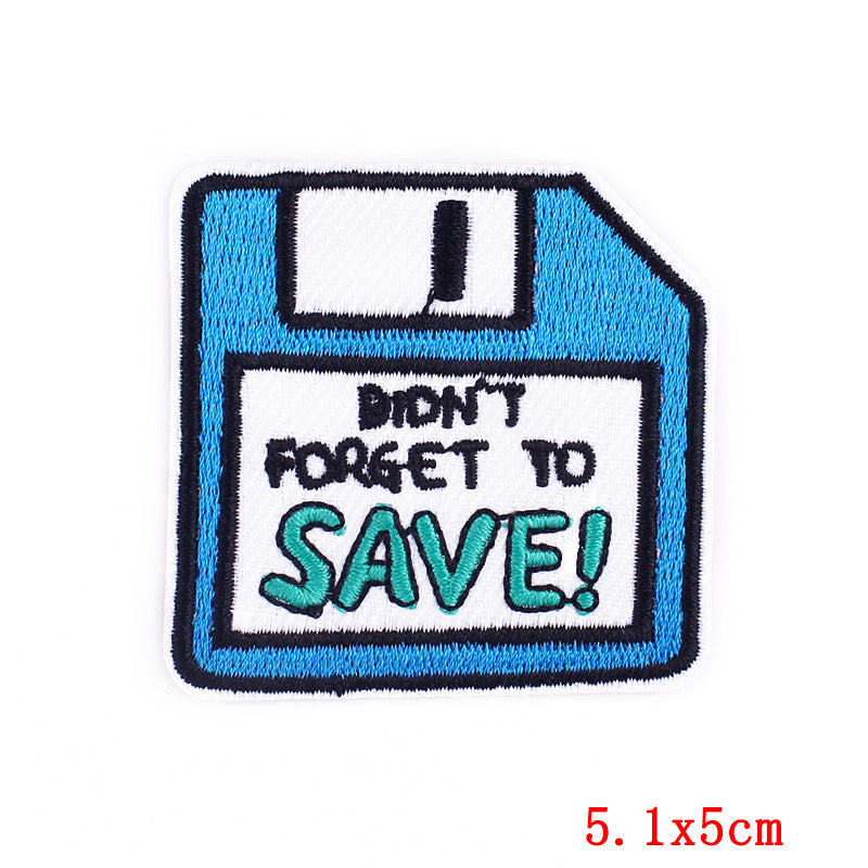 Cartoon Letter Fabric Patches With Computer Embroidery