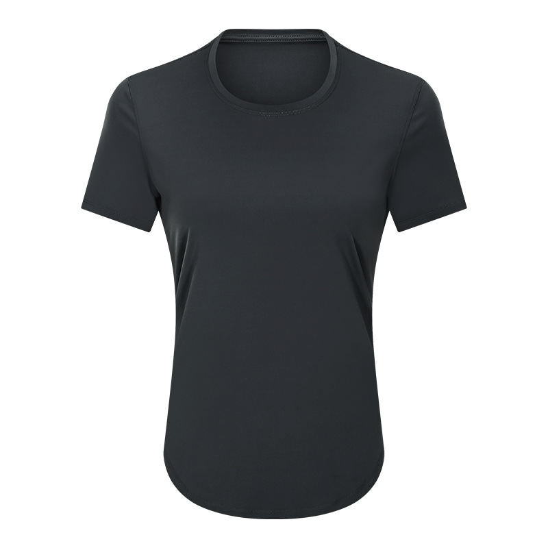 Simple Loose Brushed Yoga Ladies Short Sleeves