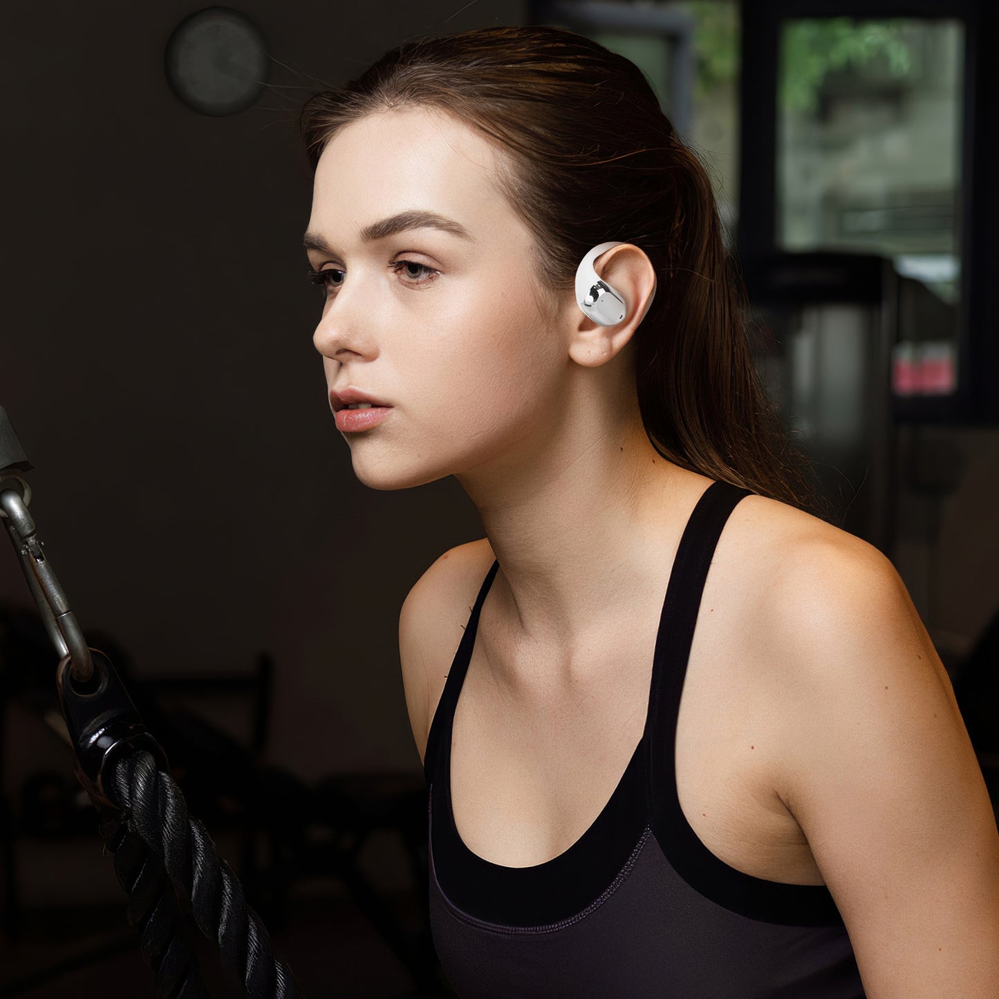 1 Set Wireless V5.4 Open Ear Earbuds With Earhook LED Display Charging Case IPX5 Waterproof 300Hrs Standby Time Touch Control Stereo Sport Headphones For Workout Running