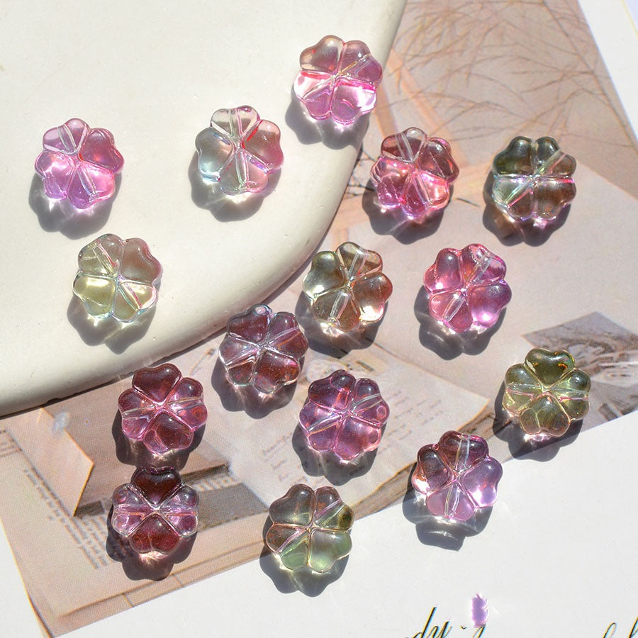10MM Gradient Color Crystal Glass Scattered Beads Diy Ornament Accessories