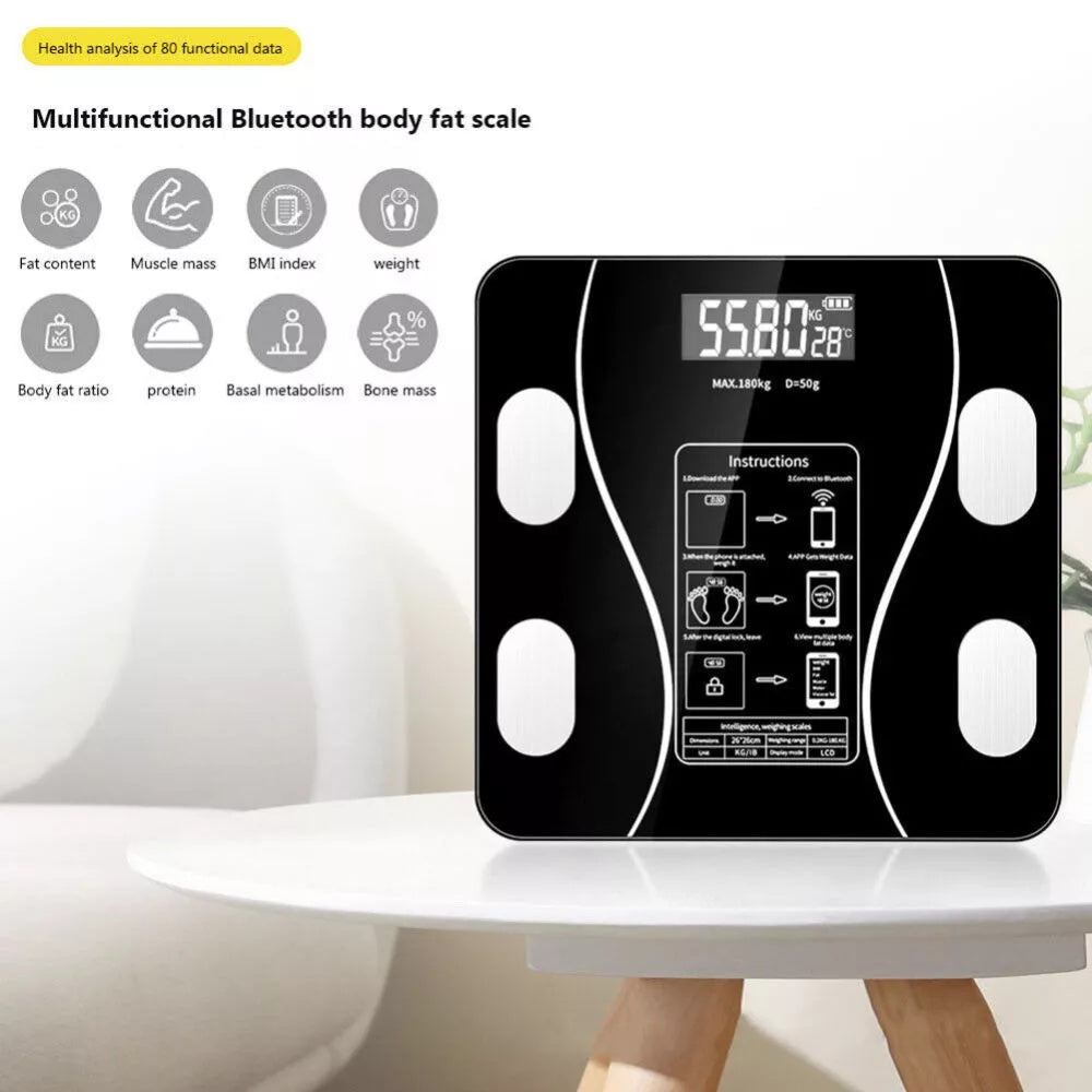 Bluetooth Body Fat Scale - Black