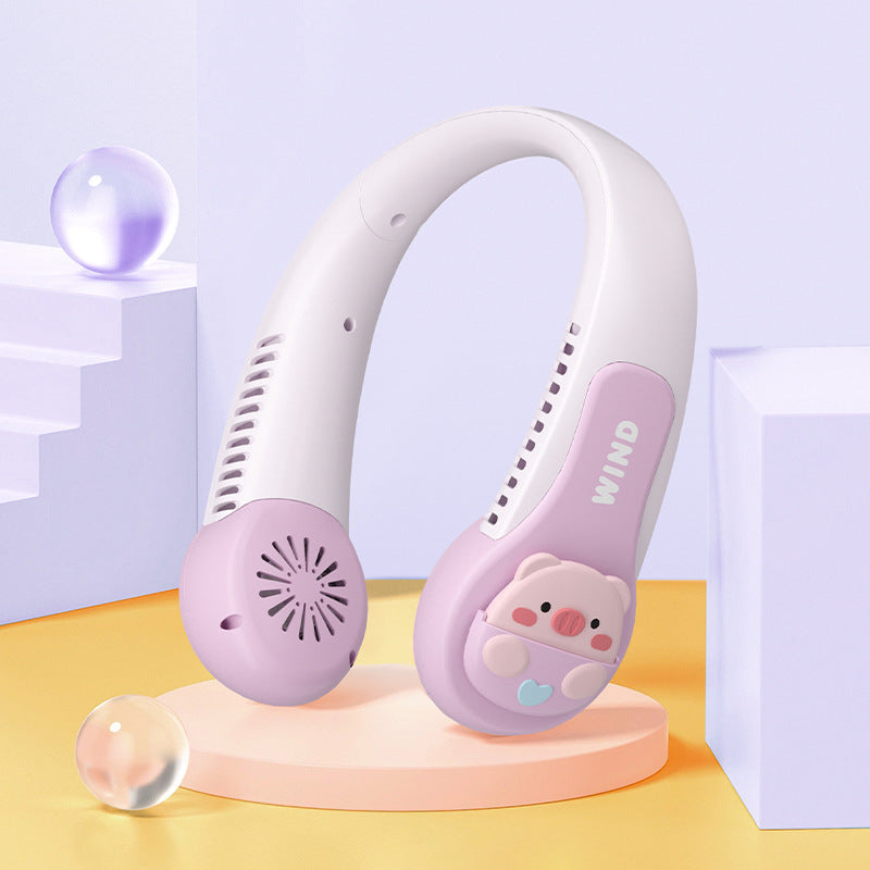 Dormitory Fashion Comfortable Halter Little Fan Three-speed USB Charging Outdoor Portable