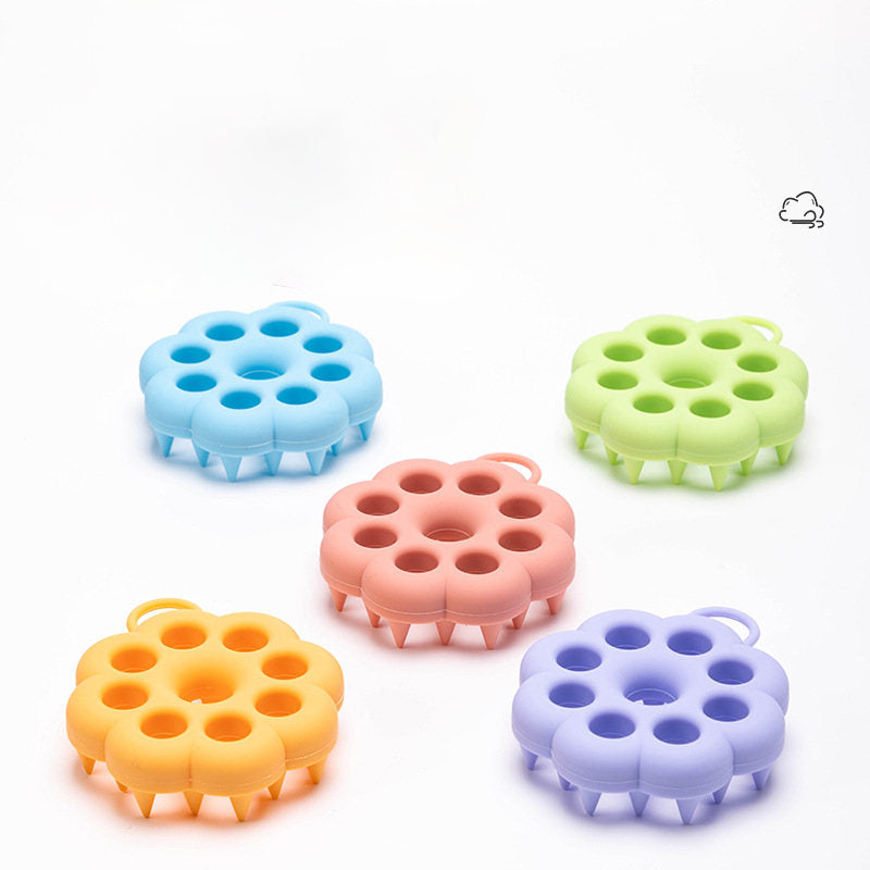 Pet Hair Care Device Silicone Hairdressing Tool Dry And Wet Dual Use Hair Wash Comb Fatigue Relief Massage Brush