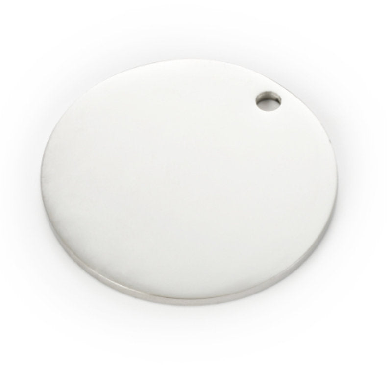Stainless Steel Diy Accessories Smooth Round Piece Pendant