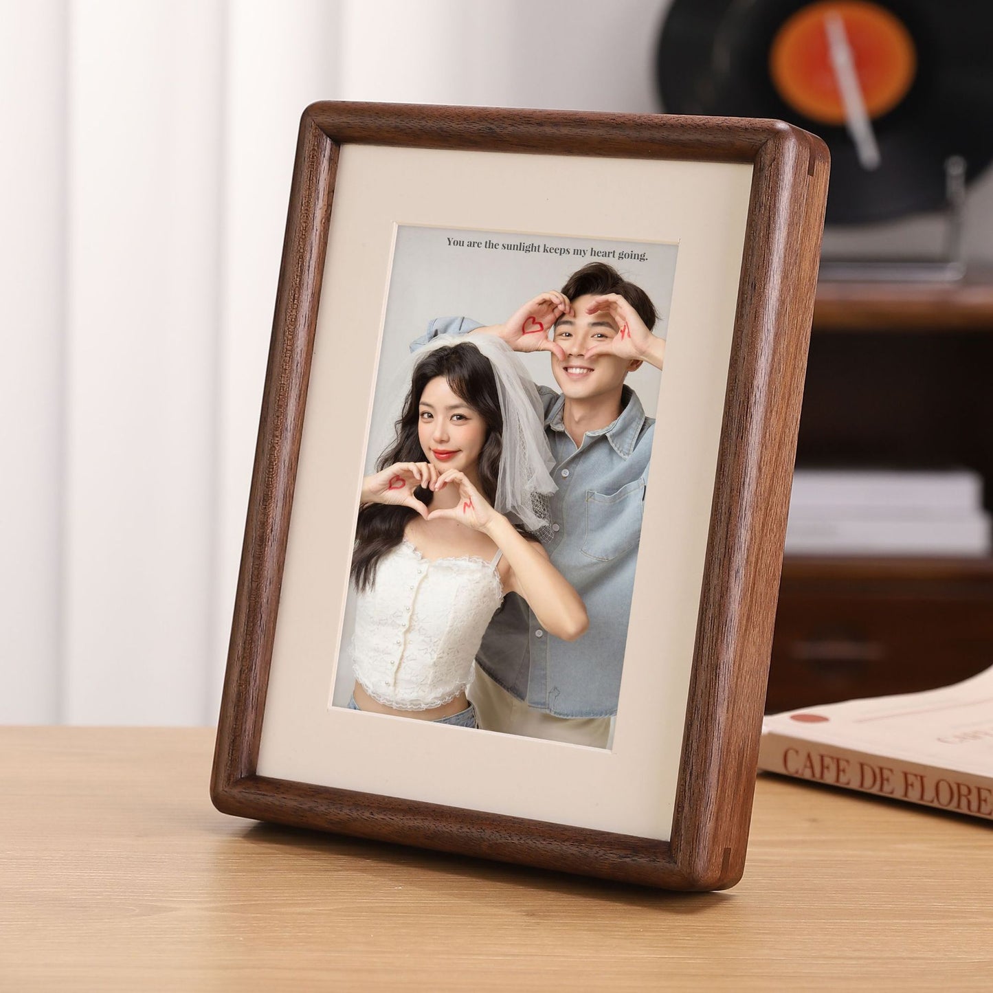 Solid Wood Mortise-and-Tenon Photo Frame For Home Use