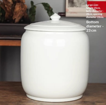 Jingdezhen White Ceramic Tea Jar