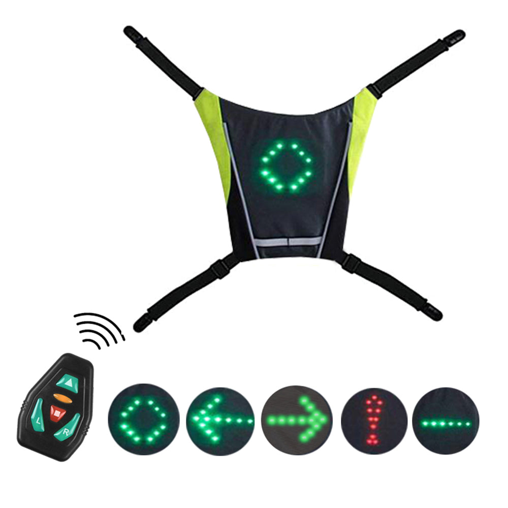 Bicycle LED Turn Signal, Smart LED Arrow Warning Backpack Clip, Riding And Night Running Directional Light With Brightness, Unisex Nighttime Gear For Outdoor Commuting, Multifunctional Shoulder Bag Ac