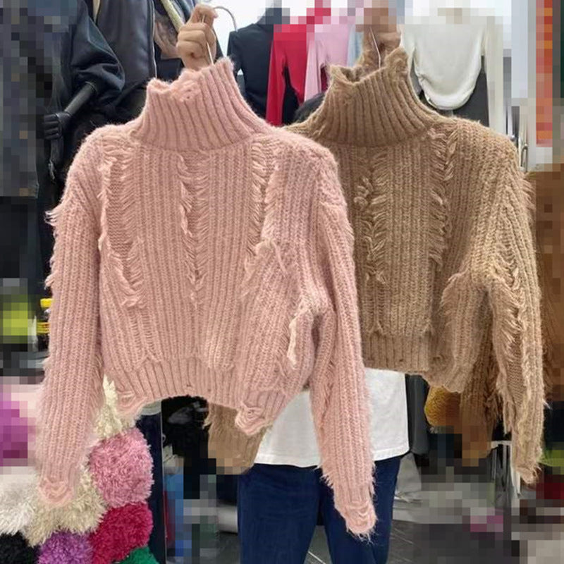 Thickened Gentle Style Korean Knitted Top