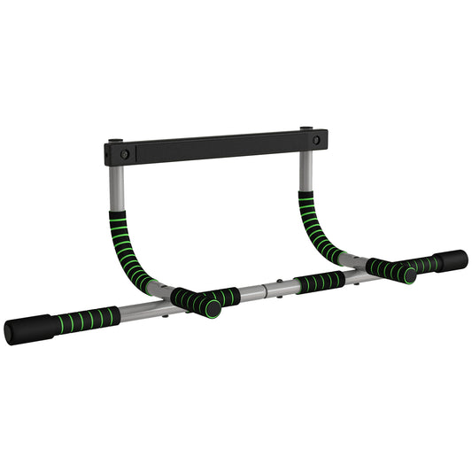Doorway Pull Up Bar, Door Frame Chin Up Bar Push Up Bar For Home Gym Upper Body Workout, No Drilling Or Screws, Green