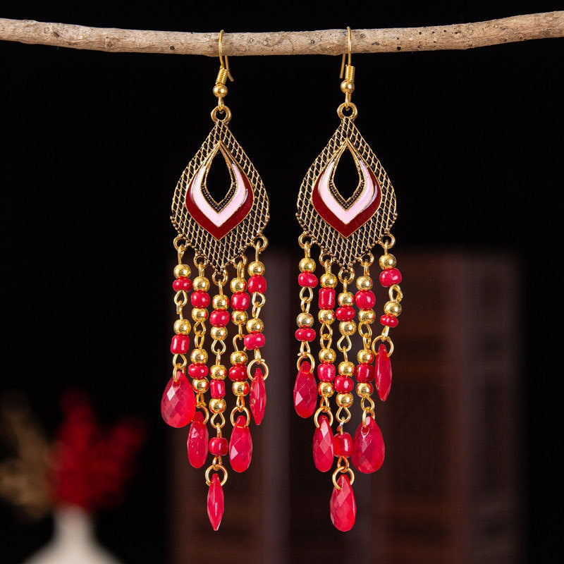Fashionable Womens Accessories Rose Flower Pendant Earrings