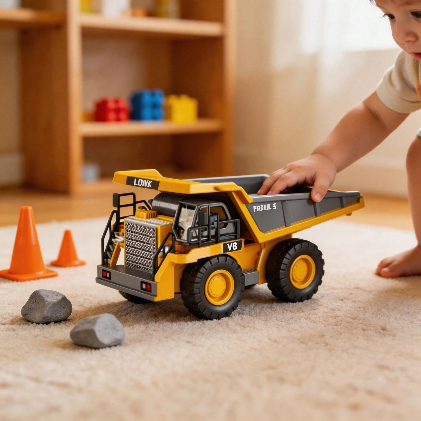 Durable Dump Truck Toy,  Construction Vehicle With Smooth Edges, Encourages Outdoor Play And Teaches Basic Construction Concepts Through Play. Cyber Truck, Excavator Toys, Party Favors For Kids