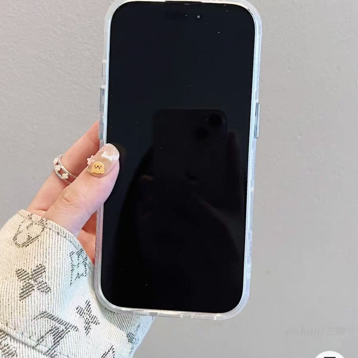Electroplated Ripple Mirror Makeup Mirror Protective Case