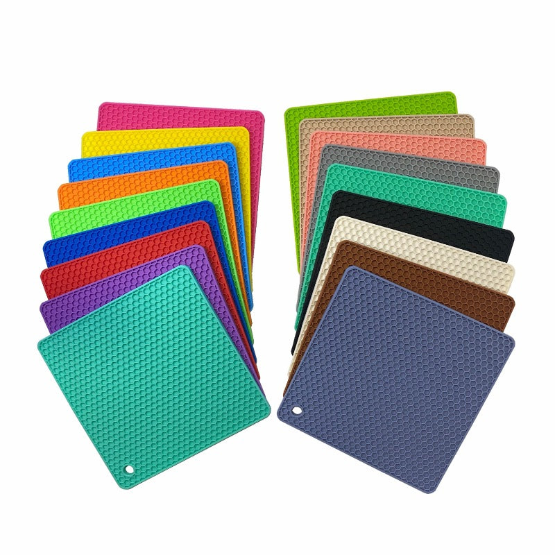Insulated Silicone Honeycomb Mat Square Kitchen Placemat