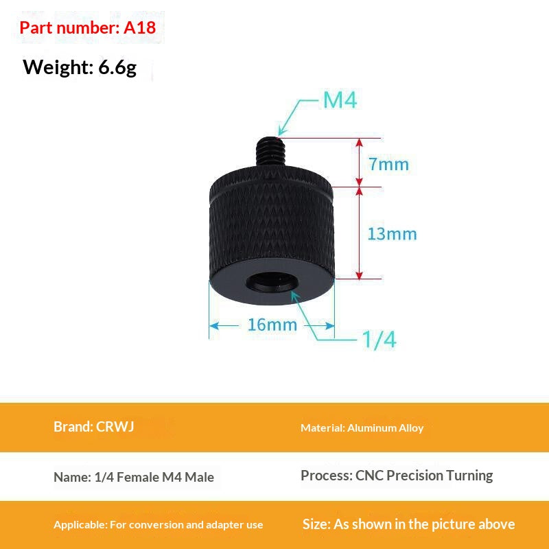 14 To 38 Camera Screw M4 M5 M8 M10 M12 Aluminum Tripod Head Photography Equipment Accessories