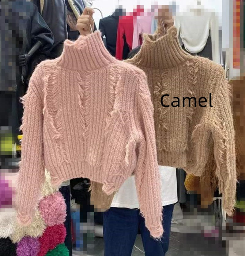 Thickened Gentle Style Korean Knitted Top