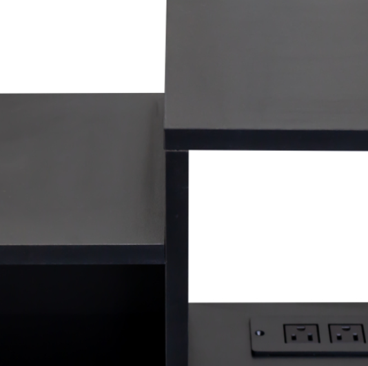 65.35in Wall Mounted Floating TV Stand With 20 Color LEDs And Charging Station