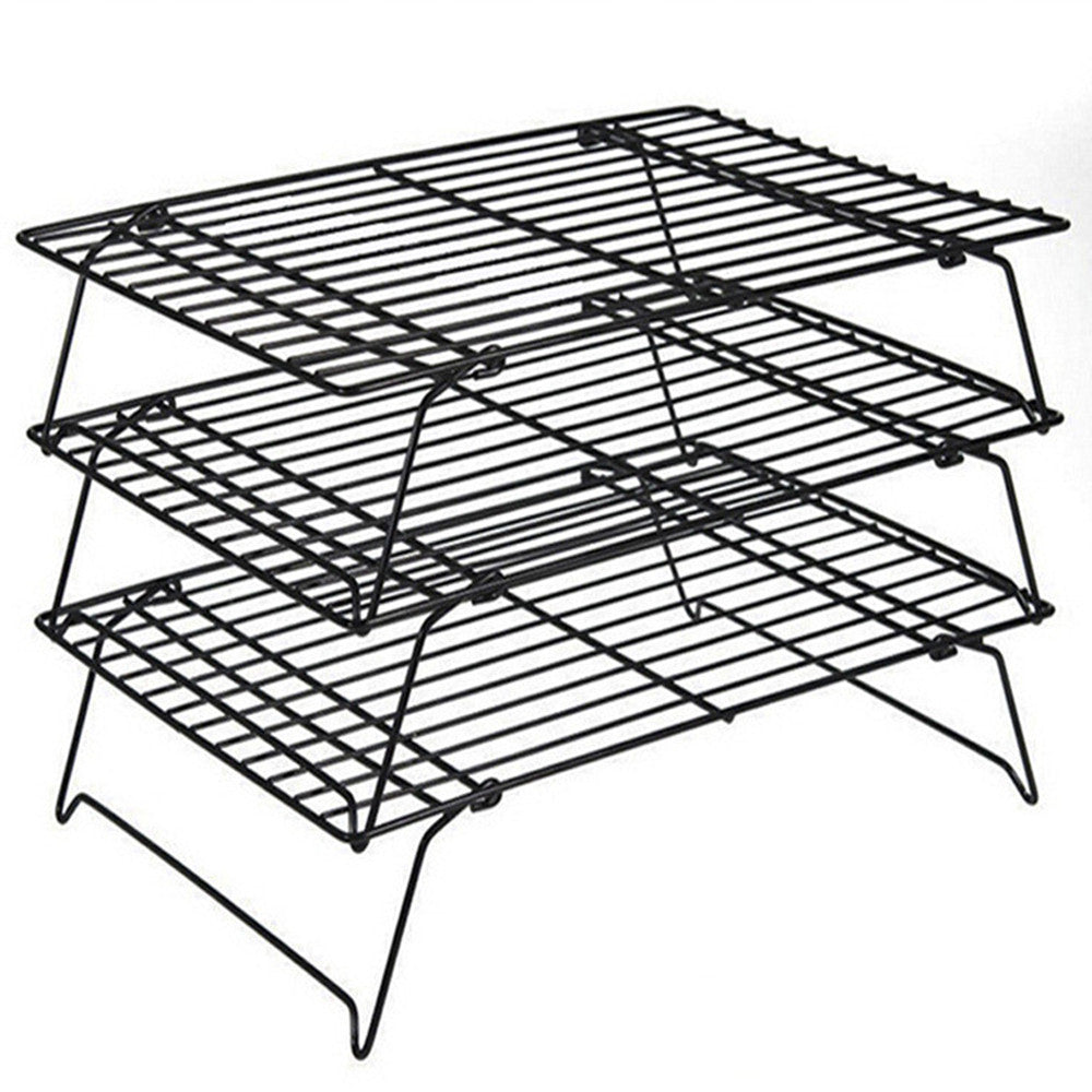 Bread 3-Tier Baking Black Non-Stick Cooling Rack