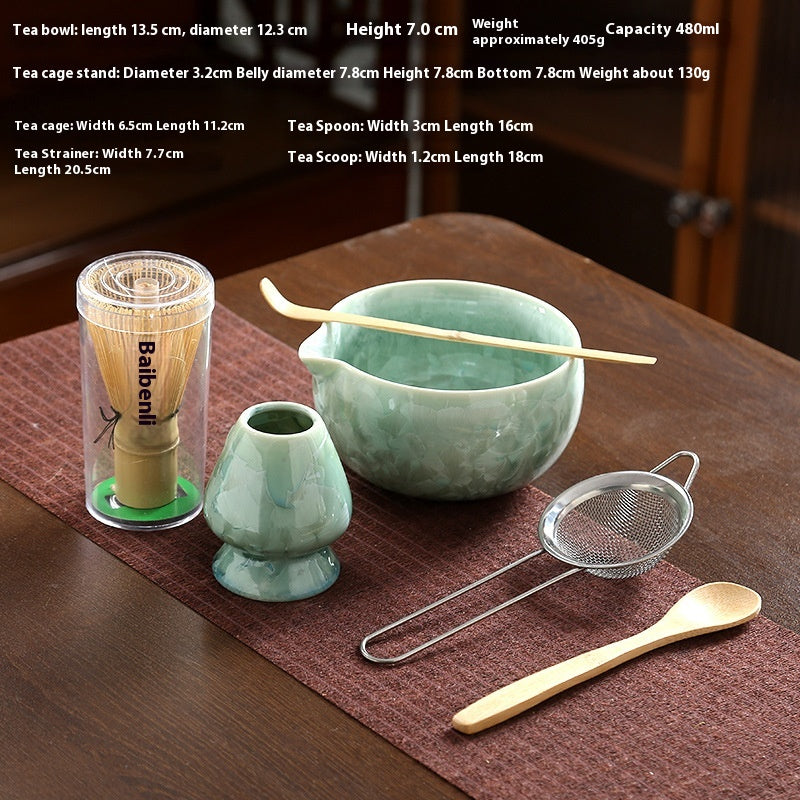 Crystal Glaze Matcha Japanese Style Kung Fu Tea Set Accessories