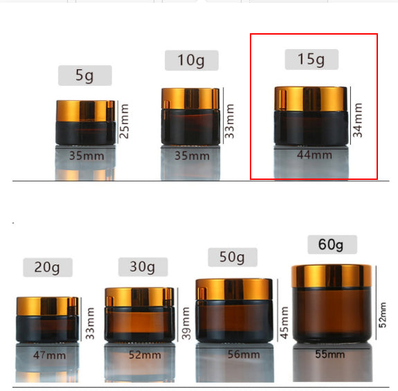 Amber Glass Cream Jar For Light-sensitive Products