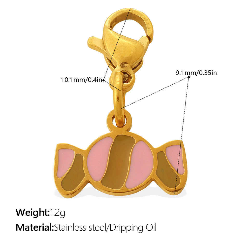 Cute And Sweet Style Pizza Candy Food Series Lobster-shaped Pendant For DIY Bracelet Or Necklace, Exquisite Accessories