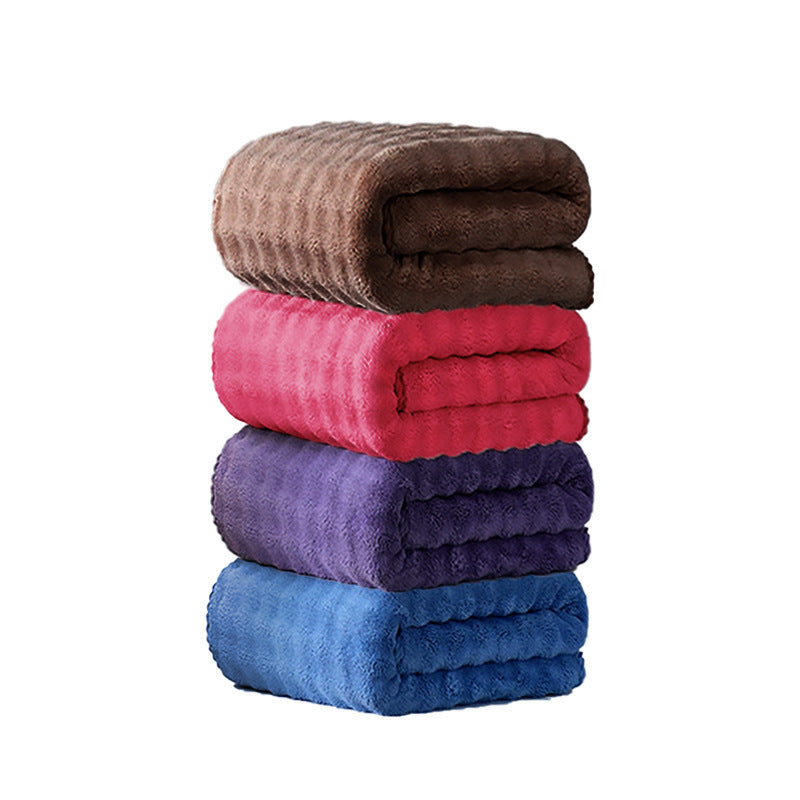 Large Size Bubble Fleece Bath Towel For Home Use Extra Thick Super Soft Coral Fleece Thats Highly Absorbent