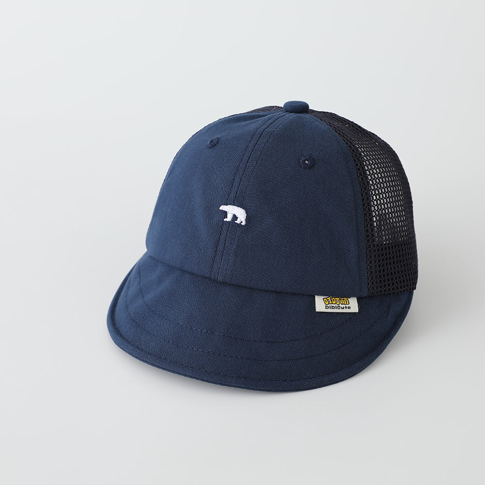 New Children's Mesh Simple Bear Embroidered Baseball Cap - Cute And Fresh Style Baby Breathable Sun Hat