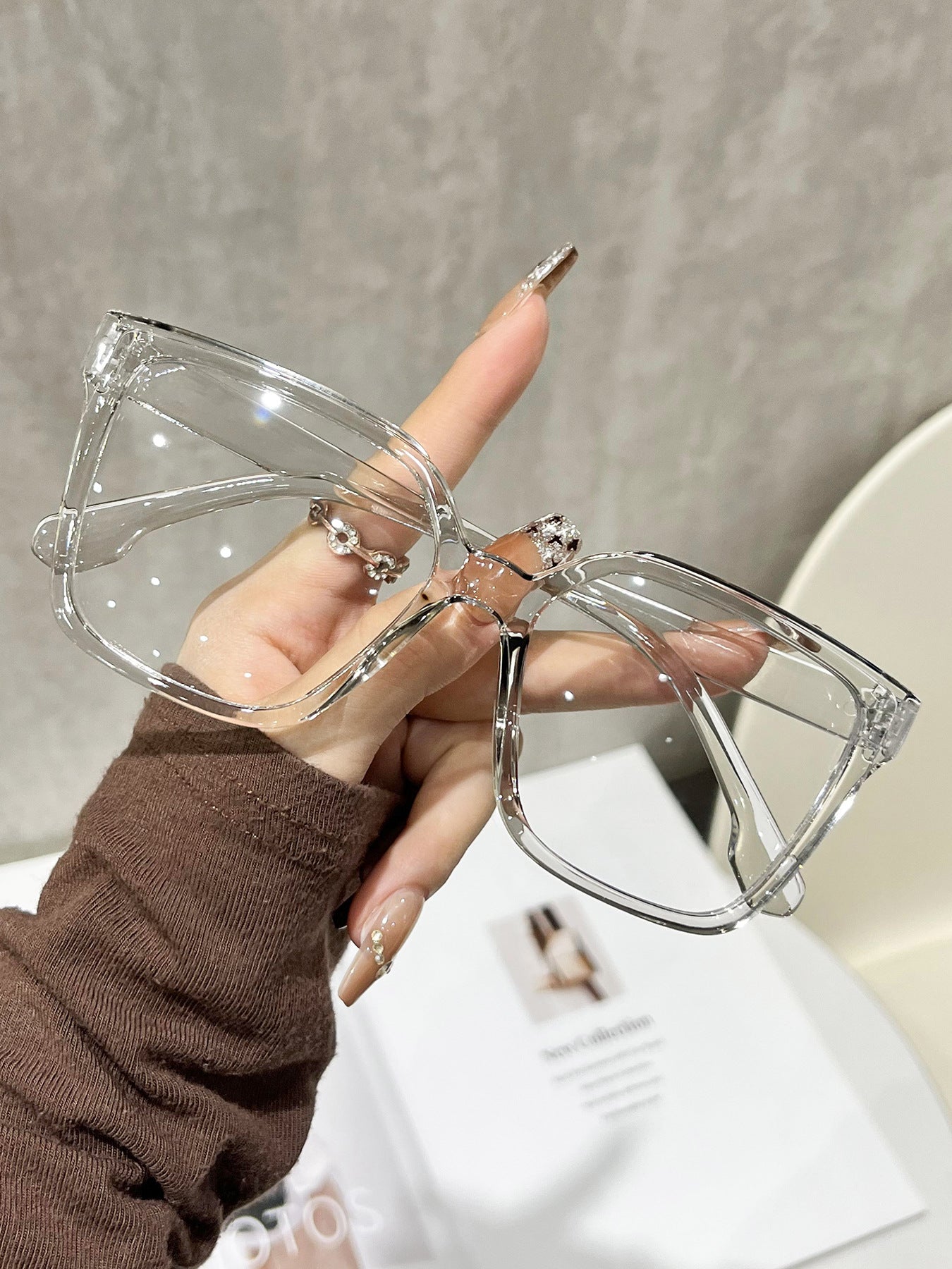 New Cross-border Korean-style Trendy Square-frame Glasses