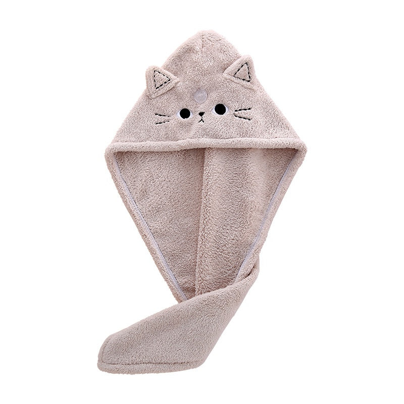 New Cute Cat Shaped Hair Drying Capsuper Absorbent And Quick Drying