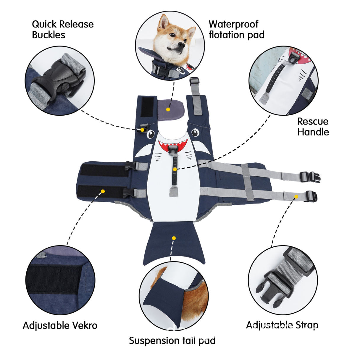 Pet Clothing Dog Life Jacket Swimming Vest