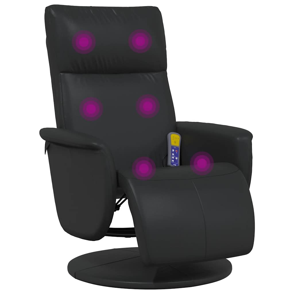 Massage Chair with Footrest Faux Leather