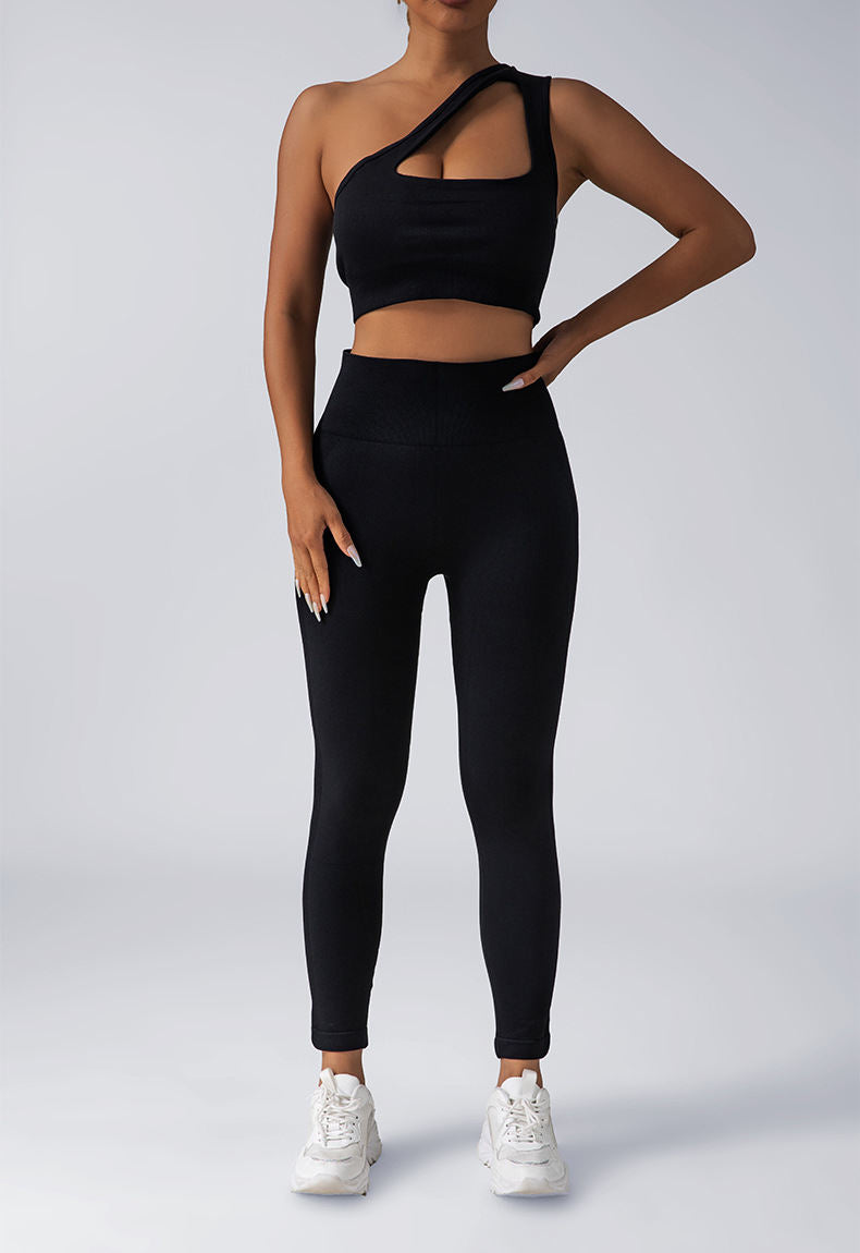 Fashion Seamless Knitted Tie-dye Yoga Suit Women