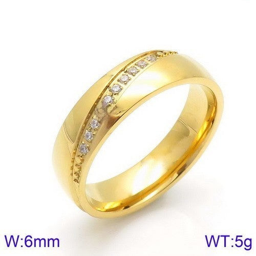 Korean-style Designed Titanium Steel Engagement Rings For Couples
