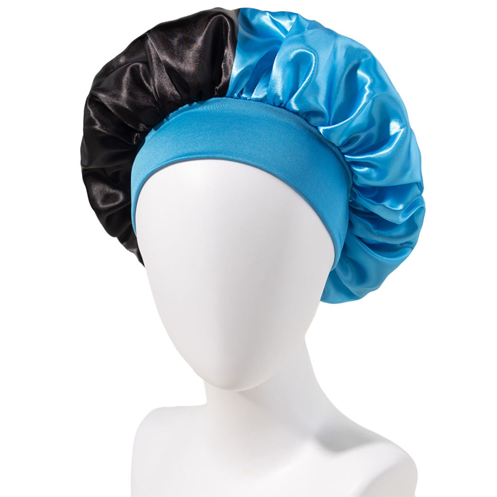 Stitching No Plus-sized Elastic Wide-brimmed Single-layer Color Hair Care Nightcap