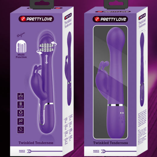 3-in-1 Ball Telescopic 7-frequency Double Motor Vibration Massage Tool