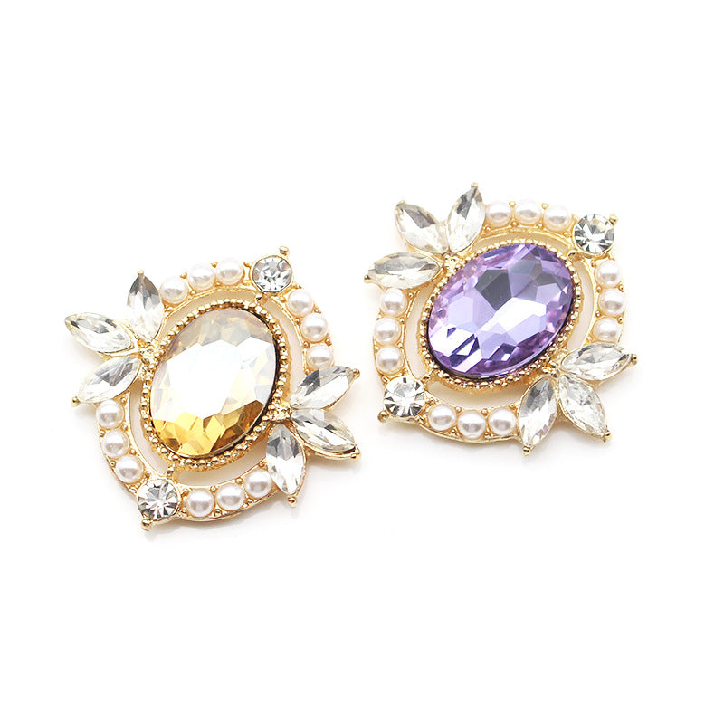 Glass Openwork Rhinestone Jewelry For Headwear And Bag Accessories