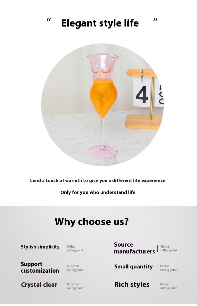 Beauty Champagne Glass Creative Cocktail Glass Nude Women's Cup Personalized Goblet Barware