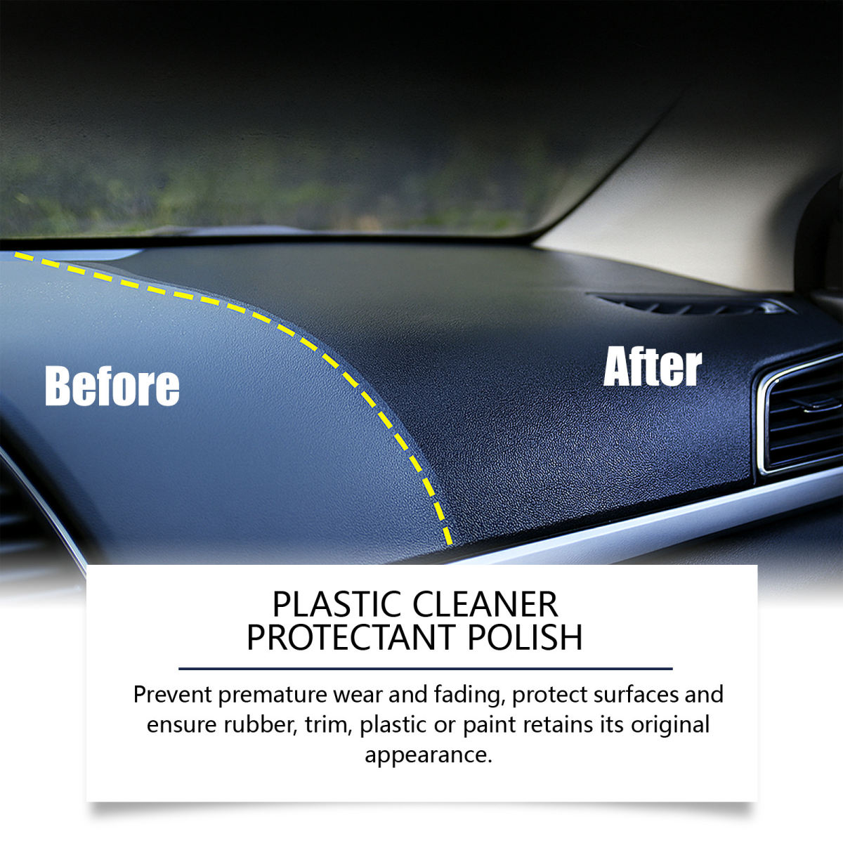 RAYHONG Car Plastic Refurbishing And Care Agent Stain Remover, Anti-fouling Agent, Interior Dashboard Polishing And Cleaning Agent