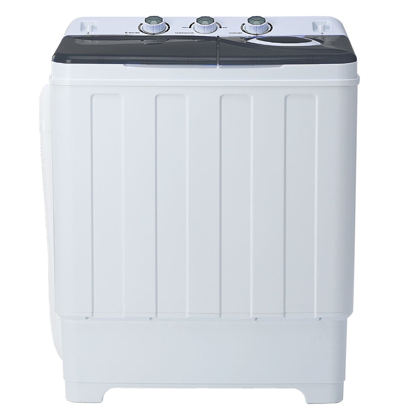 Grey28lbs Portable Washing Machine With 18lbs Wash And 10lbs Spin, Twin Tub Washer Compact Machine With Drain Pump, Mini Portable Washer For Home, Camping, RVs, And Small Spaces, Grey
