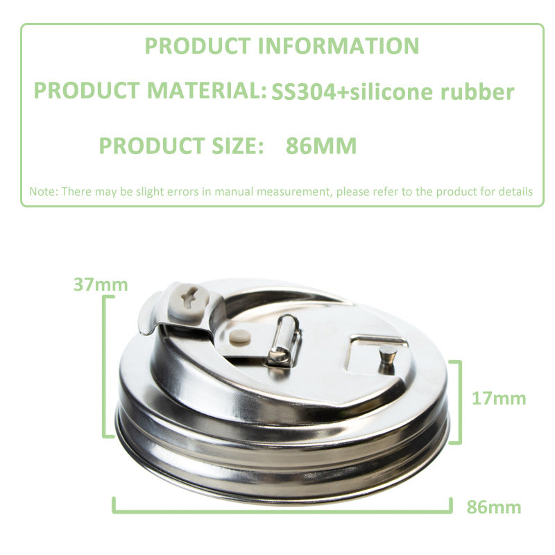 New Wide-mouth Stainless Steel Juice Mug Lid