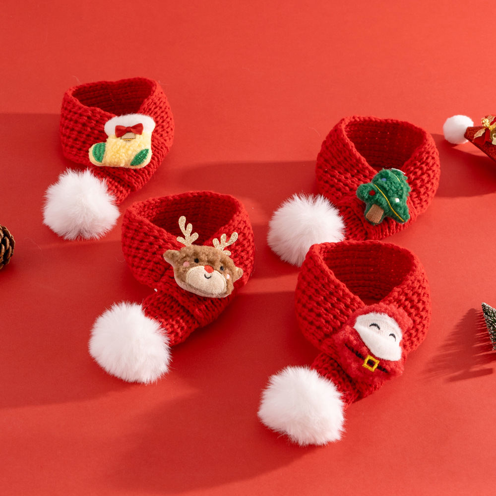Christmas Cat Scarf Pet Elderly Decorations