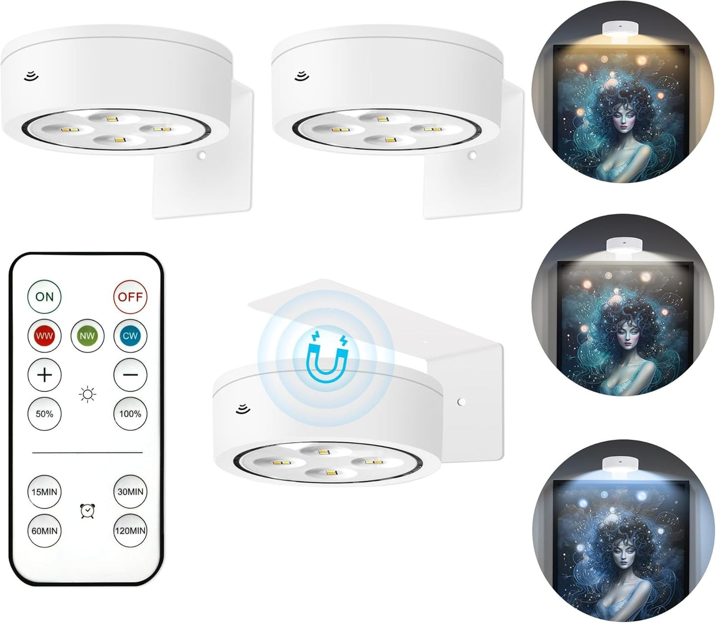 Color-Adjustable RGB Wardrobe Charging Remote-Controlled Night Light